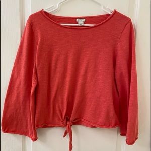 J Crew Salmon/Orange Knit Sweater sz Medium